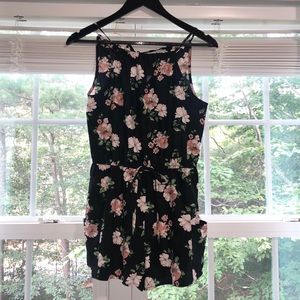 Navy Floral Romper
